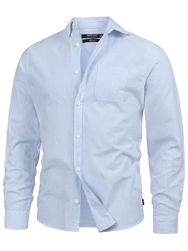 Indicode Herren Kepner Hemd mit Brust-Tasche aus Baumwolle | Herrenhemd für Männer Moonlight, XXL von Indicode