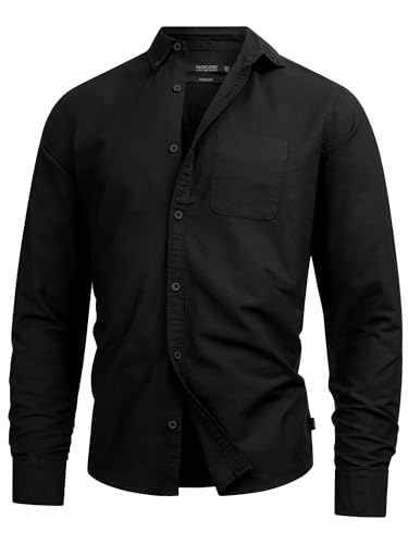 Indicode Herren Kepner Hemd mit Brust-Tasche aus Baumwolle | Herrenhemd für Männer Ultra Black XL Indicode Herren Kepner Hemd mit Brust-Tasche aus Baumwolle | Herrenhemd für Männer Ultra Black XL von Indicode