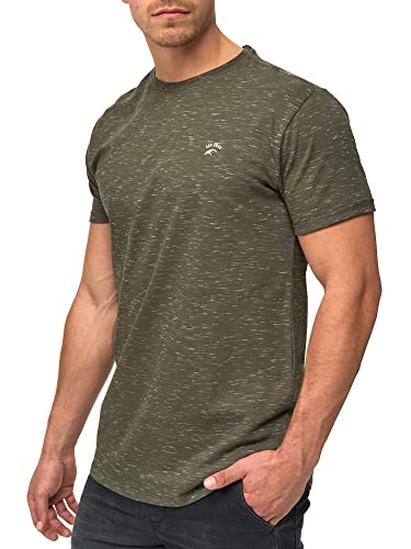 Indicode Herren Kloge T-Shirt mit Rundhals-Ausschnitt | Herrenshirt Sommershirt Army Mix XL von Indicode