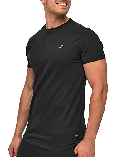 Indicode Herren Kloge T-Shirt mit Rundhals-Ausschnitt | Herrenshirt Sommershirt Black M von Indicode