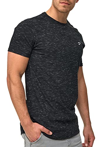 Indicode Herren Kloge T-Shirt mit Rundhals-Ausschnitt | Herrenshirt Sommershirt Black Mix L von Indicode