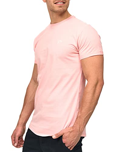 Indicode Herren Kloge T-Shirt mit Rundhals-Ausschnitt | Herrenshirt Sommershirt Coral Cloud L von Indicode
