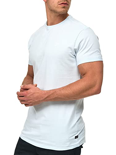 Indicode Herren Kloge T-Shirt mit Rundhals-Ausschnitt | Herrenshirt Sommershirt Illusion Blue M von Indicode