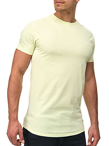 Indicode Herren Kloge T-Shirt mit Rundhals-Ausschnitt | Herrenshirt Sommershirt Lime Cream L von Indicode