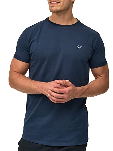Indicode Herren Kloge T-Shirt mit Rundhals-Ausschnitt | Herrenshirt Sommershirt Navy L von Indicode