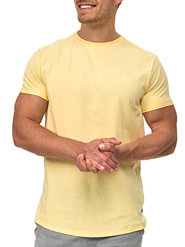 Indicode Herren Kloge T-Shirt mit Rundhals-Ausschnitt | Herrenshirt Sommershirt Pale Banana L von Indicode
