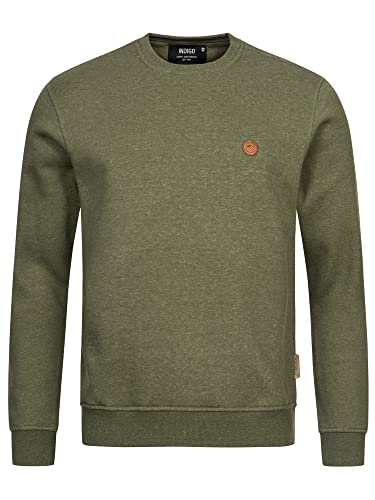 Indicode Herren LUK Sweatshirt mit Rundhalsausschnitt meliert | Pullover für Männer Army XL von Indicode