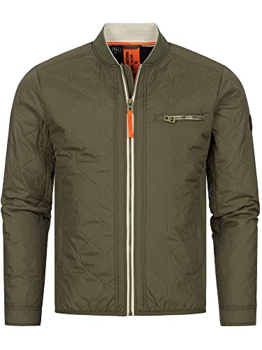 Indicode Herren Leander Steppjacke in Daunenjacken-Optik | Winterjacke Übergangsjacke Army L von Indicode