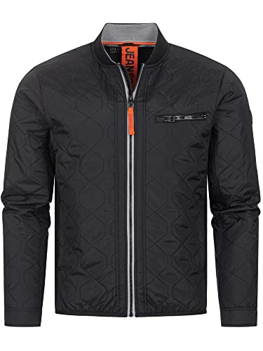 Indicode Herren Leander Steppjacke in Daunenjacken-Optik | Winterjacke Übergangsjacke Black M von Indicode