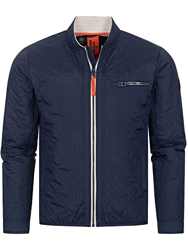 Indicode Herren Leander Steppjacke in Daunenjacken-Optik | Winterjacke Übergangsjacke Navy L von Indicode