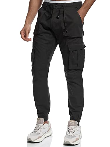 Indicode Herren Leonard Cargohose aus Baumwoll-Mix mit 5 Taschen | Cargo Hose f. Männer Raven XXL Indicode Herren Leonard Cargohose aus Baumwoll-Mix mit 5 Taschen | Cargo Hose f. Männer Raven XXL von Indicode