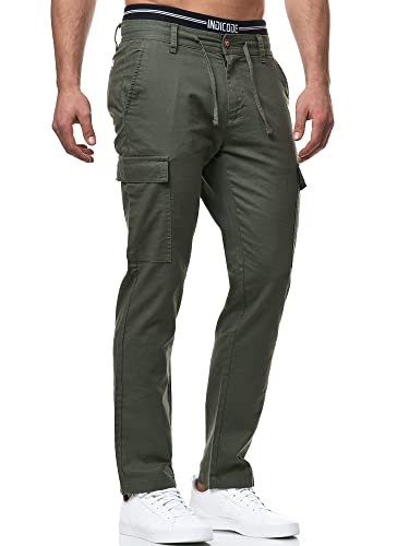 Indicode Herren Leonardo Cargohose aus Leinen & Baumwolle | Stoffhose für Männer Army XXL Indicode Herren Leonardo Cargohose aus Leinen & Baumwolle | Stoffhose für Männer Army XXL von Indicode