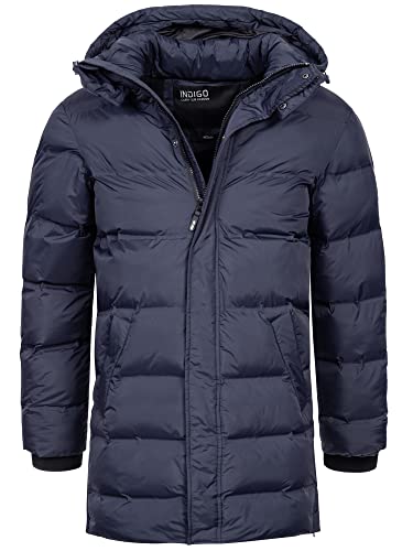 Indicode Herren Leugene Herrenmantel mit verdeckter Knopfleiste | Wintermantel für Männer Navy, L Indicode Herren Leugene Herrenmantel mit verdeckter Knopfleiste | Wintermantel für Männer Navy, L von Indicode