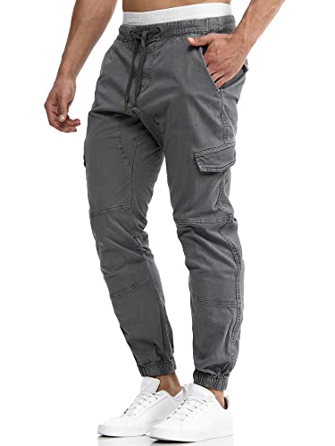 Indicode Herren Levy Cargohose aus Baumwolle mit 6 Taschen | Cargo Chino Hose Männer Iron, 3XL von Indicode