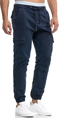 Indicode Herren Levy Cargohose aus Baumwolle mit 6 Taschen | Lange Regular Fit Cargo Hose Baumwollhose Freizeithose Wanderhose Trekkinghose Men Pants Outdoorhose für Männer von Indicode
