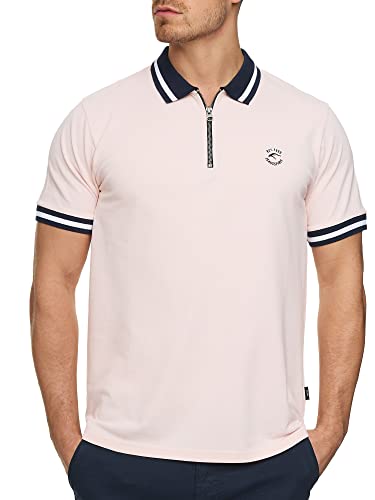 Indicode Herren Limbo Poloshirt aus Baumwolle | Herrenpoloshirt Polokragen Baumwollshirt Chintz Rose L von Indicode