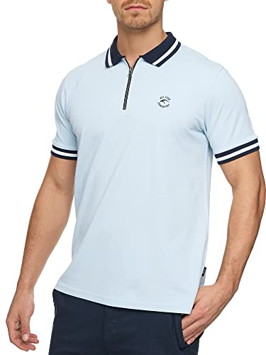 Indicode Herren Limbo Poloshirt aus Baumwolle | Herrenpoloshirt Polokragen Baumwollshirt Sky Way S von Indicode