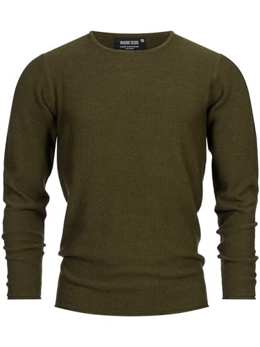 Indicode Herren Loakim Klassischer Strickpullover mit Rundhalsausschnitt | Pullover Herrenpullover Pulli meliert für Männer Army L Indicode Herren Loakim Klassischer Strickpullover mit Rundhalsausschnitt | Pullover Herrenpullover Pulli meliert für Männer Army L von Indicode