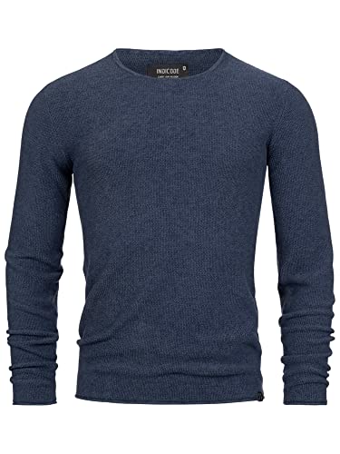 Indicode Herren Loakim Klassischer Strickpullover mit Rundhalsausschnitt | Pullover Herrenpullover Pulli meliert für Männer Navy XXL Indicode Herren Loakim Klassischer Strickpullover mit Rundhalsausschnitt | Pullover Herrenpullover Pulli meliert für Männer Navy XXL von Indicode