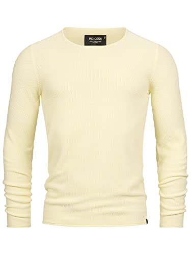 Indicode Herren Loakim Klassischer Strickpullover mit Rundhalsausschnitt | Pullover Herrenpullover Pulli meliert für Männer Pale Banana XXL Indicode Herren Loakim Klassischer Strickpullover mit Rundhalsausschnitt | Pullover Herrenpullover Pulli meliert für Männer Pale Banana XXL von Indicode