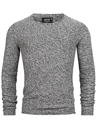 Indicode Herren Loakim Klassischer Strickpullover mit Rundhalsausschnitt | Pullover Herrenpullover Pulli meliert für Männer Charcoal Mix XXL Indicode Herren Loakim Klassischer Strickpullover mit Rundhalsausschnitt | Pullover Herrenpullover Pulli meliert für Männer Charcoal Mix XXL von Indicode
