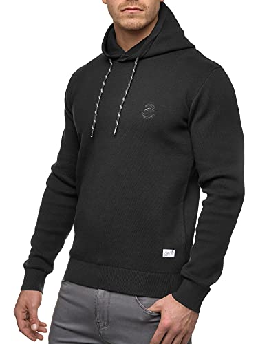 Indicode Herren Longview Sweatshirt mit Kapuze | Hoodie Kapuzenpullover für Männer Black XL von Indicode