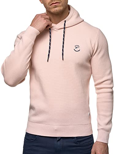 Indicode Herren Longview Sweatshirt mit Kapuze | Hoodie Kapuzenpullover für Männer Chintz Rose, L von Indicode