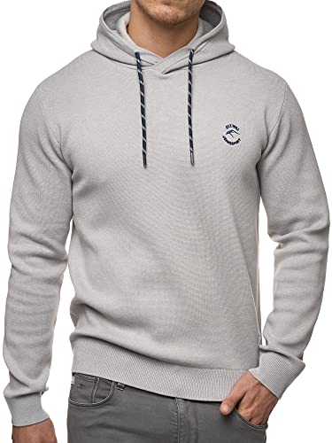 Indicode Herren Longview Sweatshirt mit Kapuze | Hoodie Kapuzenpullover für Männer Lt Grey Mix, S von Indicode