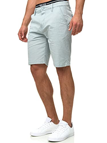 Indicode Herren Luis Chino Shorts mit 5 Taschen aus 98% Baumwolle | Bermuda Sommershorts für Männer Celestial Blue, XXL von Indicode