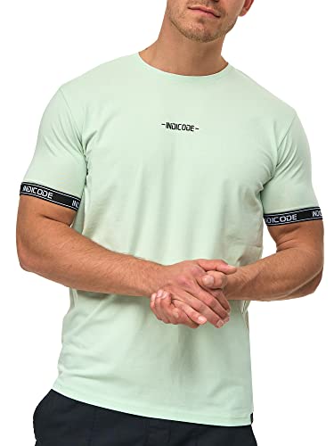 Indicode Herren Lutzy T-Shirt mit Rundhals-Ausschnitt | Herrenshirt Sommershirt Quiet Wave XL von Indicode