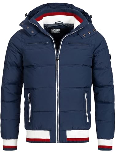 Indicode Herren Marlon Steppjacke in Daunenjacken-Optik | Winterjacke Übergangsjacke Navy Mix, S von Indicode