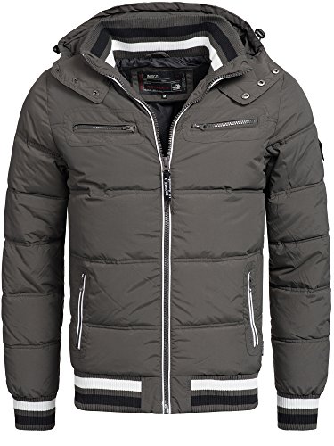 Indicode Herren Marlon Steppjacke in Daunenjacken-Optik | Winterjacke Übergangsjacke Raven L von Indicode