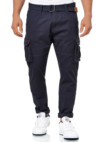 Indicode Herren Mathen Cargohose aus 98% Baumwolle inkl. Gürtel | Cargo Hose für Männer Navy XXL Indicode Herren Mathen Cargohose aus 98% Baumwolle inkl. Gürtel | Cargo Hose für Männer Navy XXL von Indicode