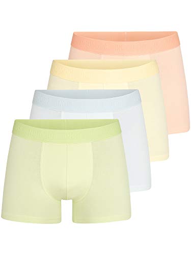 Indicode Herren Matthesen 4er Pack Boxershorts | Unterwäsche Boxer Shorts Unterhosen Peach/Green XL von Indicode
