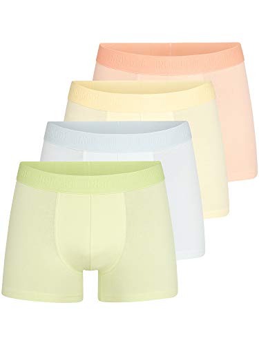 Indicode Herren Matthesen 4er Pack Boxershorts | Unterwäsche Boxer Shorts Unterhosen Peach/Green, XL von Indicode