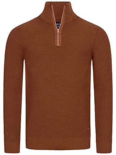 Indicode Herren Mayer Pullover aus 100% Baumwolle | Herrenpulli Strickpullover für Männer Rubber, S von Indicode