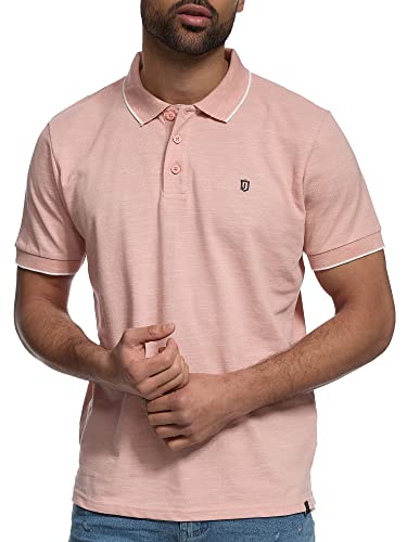 Indicode Herren Mecklenburgh Poloshirt aus Baumwolle | Herrenpoloshirt Polokragen Baumwollshirt Männer Coral Cloud, L von Indicode