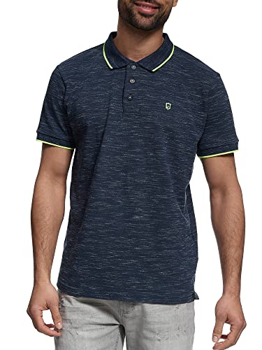 Indicode Herren Mecklenburgh Poloshirt aus Baumwolle | Poloshirt Polokragen Baumwollshirt Navy L von Indicode