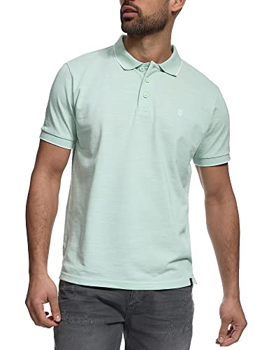 Indicode Herren Mecklenburgh Poloshirt aus Baumwolle | Poloshirt Polokragen Baumwollshirt Quiet Wave M von Indicode