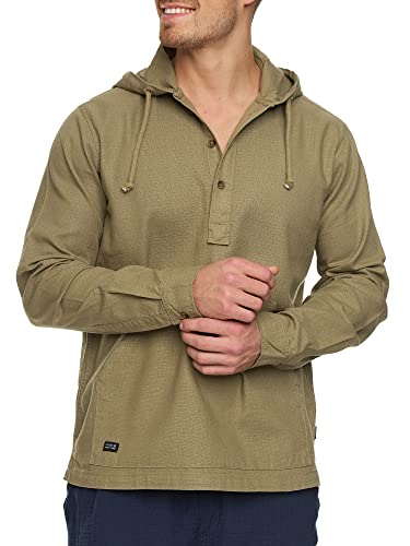 Indicode Herren Mickie Hemd mit Kapuze | Kapuzenhemd für Männer Covert Green XL von Indicode