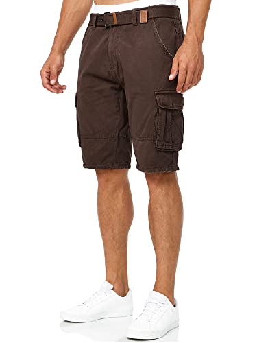Indicode Herren Monroe Cargo Cargo-Shorts inkl. Gürtel | Bermuda Männer Sommerhose aus Baumwolle Dk Brown L Indicode Herren Monroe Cargo Cargo-Shorts inkl. Gürtel | Bermuda Männer Sommerhose aus Baumwolle Dk Brown L von Indicode