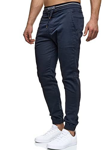 Indicode Herren Nizar Stretchhose | Herrenhose Denim Stretch Jeans Freizeithose Navy S von Indicode