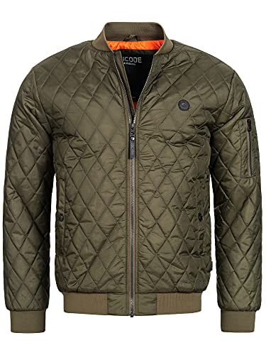 Indicode Herren Novak Bomberjacke mit Stehkragen | Steppjacke Übergangsjacke für Männer Army XXL Indicode Herren Novak Bomberjacke mit Stehkragen | Steppjacke Übergangsjacke für Männer Army XXL von Indicode