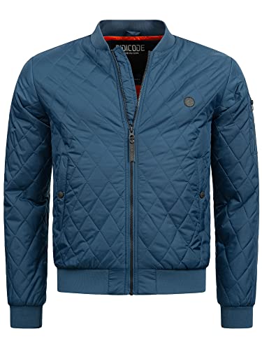 Indicode Herren Novak Bomberjacke mit Stehkragen | Steppjacke Übergangsjacke für Männer Majolica Blue, XL von Indicode