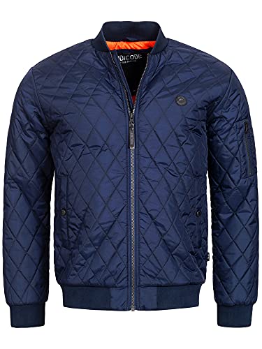 Indicode Herren Novak Bomberjacke mit Stehkragen | Steppjacke Übergangsjacke für Männer Navy, S von Indicode