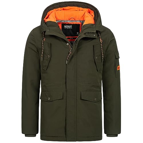 Indicode Herren Ocala Herrenmantel mit verdeckter Knopfleiste | Wintermantel für Männer Army XXL Indicode Herren Ocala Herrenmantel mit verdeckter Knopfleiste | Wintermantel für Männer Army XXL von Indicode
