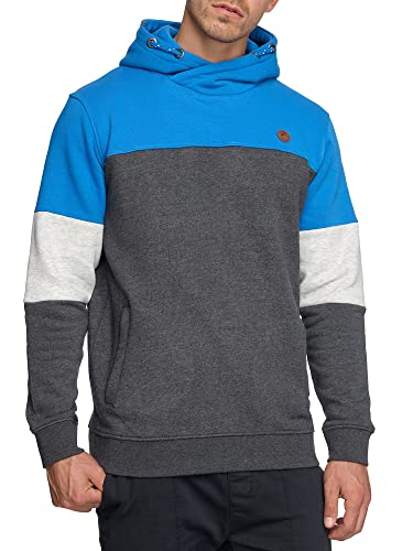 Indicode Herren Olson Sweatshirt mit Kapuze | Hoodie Kapuzenpullover für Männer Baleine Blue S von Indicode