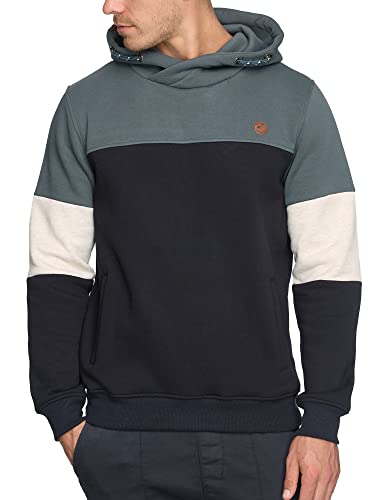 Indicode Herren Olson Sweatshirt mit Kapuze | Hoodie Kapuzenpullover für Männer Urban Green M von Indicode