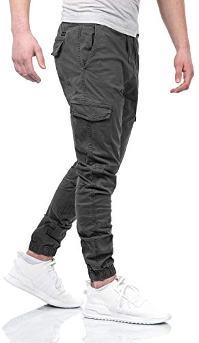Indicode Herren Outdoor Cargohose Cargo Hose Stoff lang viele Taschen B698 [B698-Levi-Dunkelgrau-Gr.XXL] von Indicode