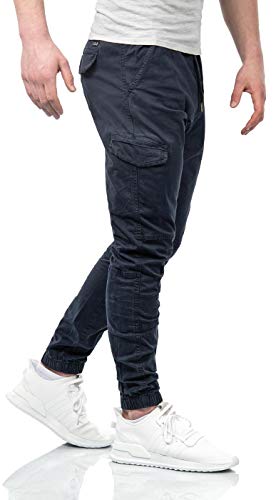 Indicode Herren Outdoor Cargohose Cargo Hose Stoff lang viele Taschen B698 [B698-Levi-Navy-Gr.XXL] von Indicode